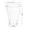 Clear Square Bottom Disposable Plastic Cups - 10 oz. (500 Cups)
